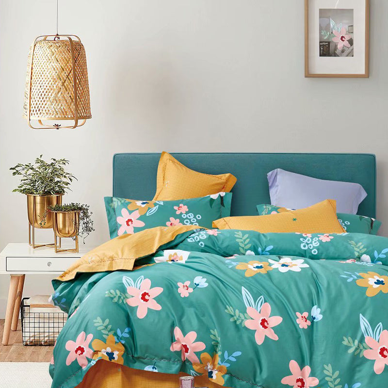 Floral Pattern Duvet Cover 100% Cotton F028