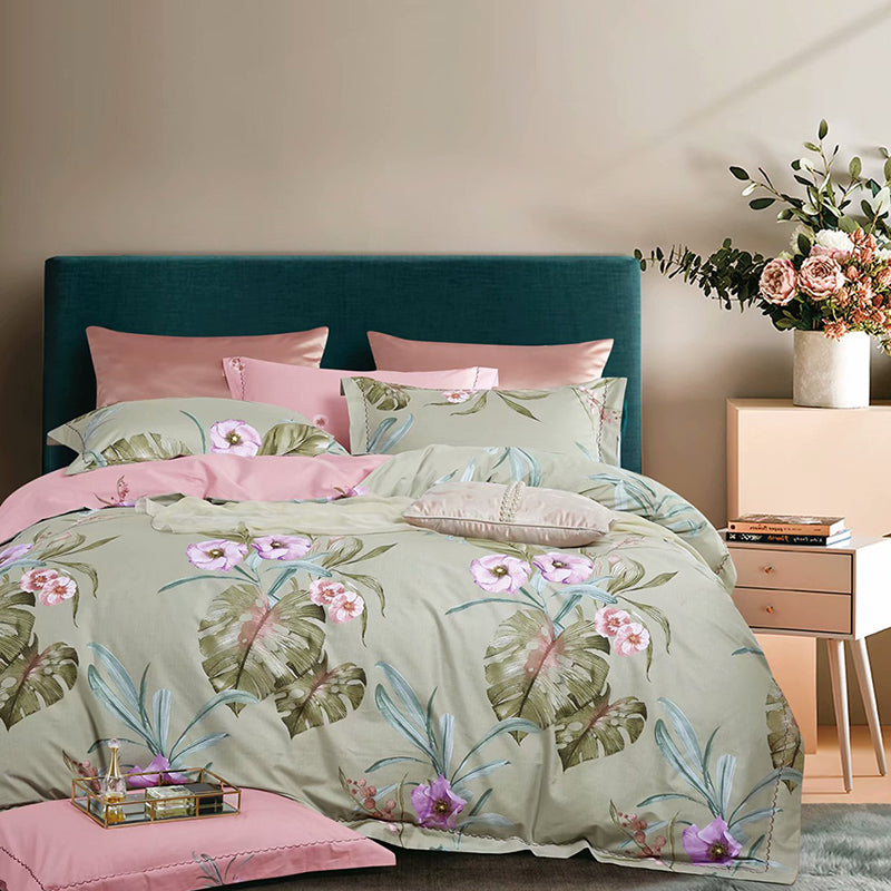 Floral Pattern Duvet Cover 100% Cotton F035