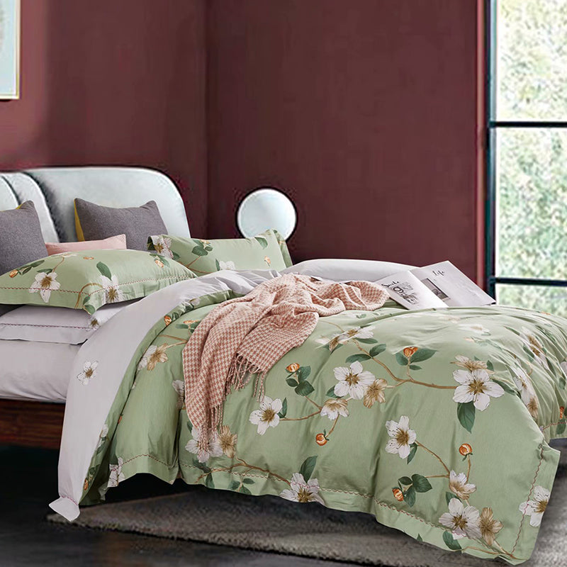 Floral Pattern Duvet Cover 100% Cotton F044