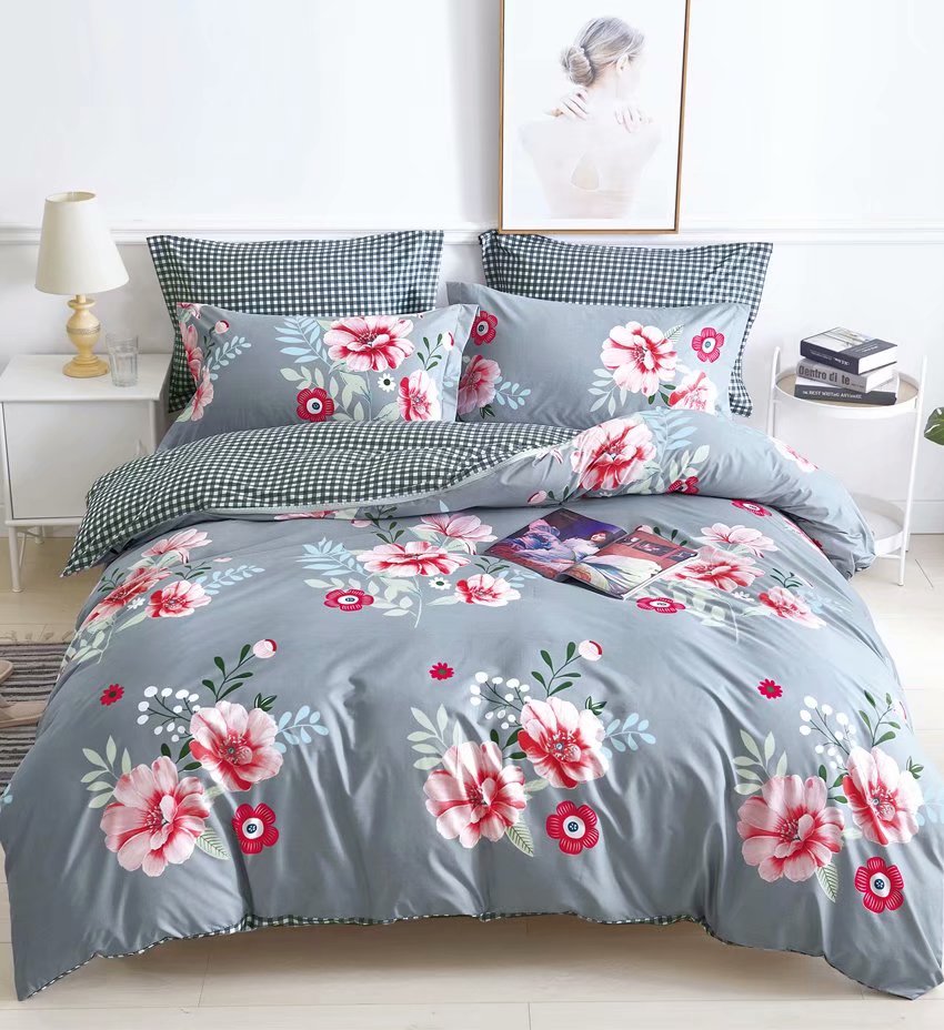 85GSM 100% Microfiber Ultra Soft Duvet Cover Set Floral Pattern F2020014