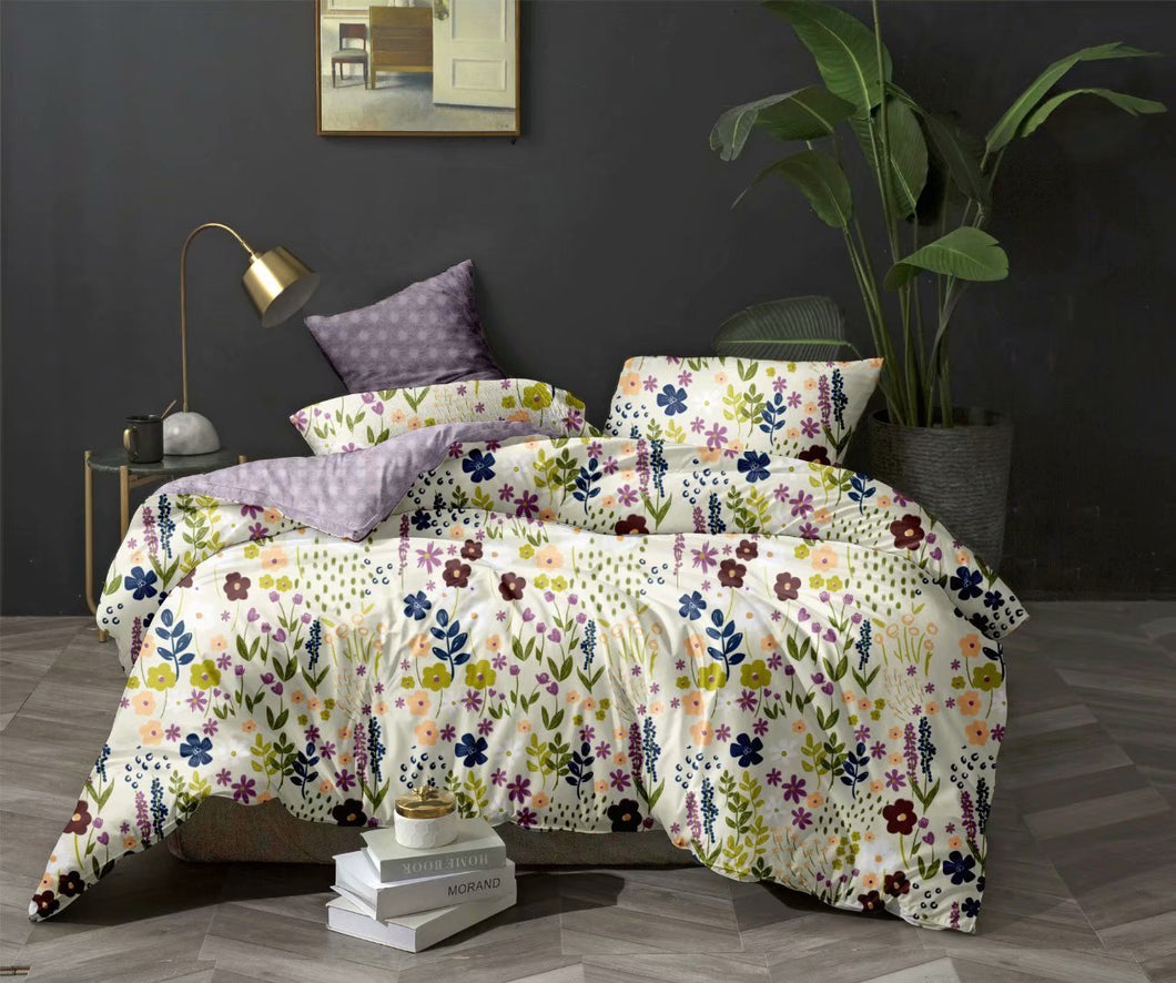 85GSM 100% Microfiber Ultra Soft Duvet Cover Set Floral Pattern F2020024