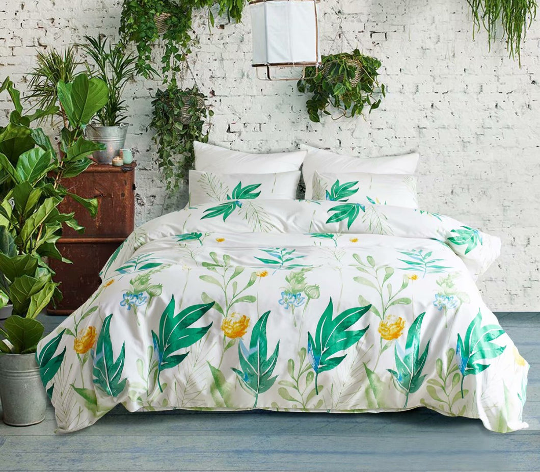 85GSM 100% Microfiber Ultra Soft Duvet Cover Set Floral Pattern F2020028