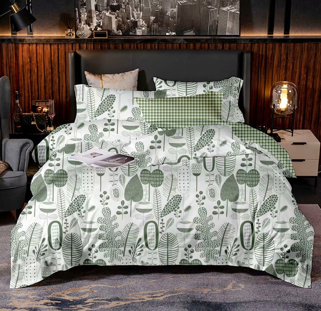 85GSM 100% Microfiber Ultra Soft Duvet Cover Set Floral Pattern F2020036