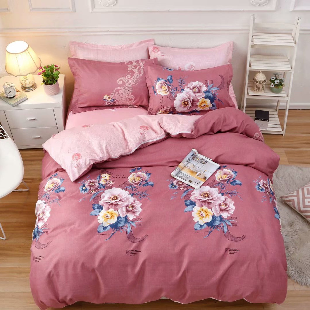 85GSM 100% Microfiber Ultra Soft Duvet Cover Set Floral Pattern F2020093