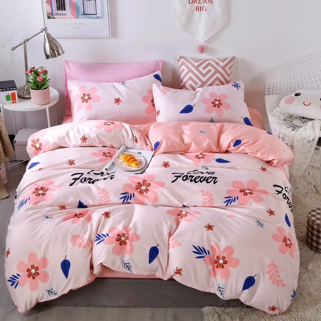 85GSM 100% Microfiber Ultra Soft Duvet Cover Set Floral Pattern F2020094