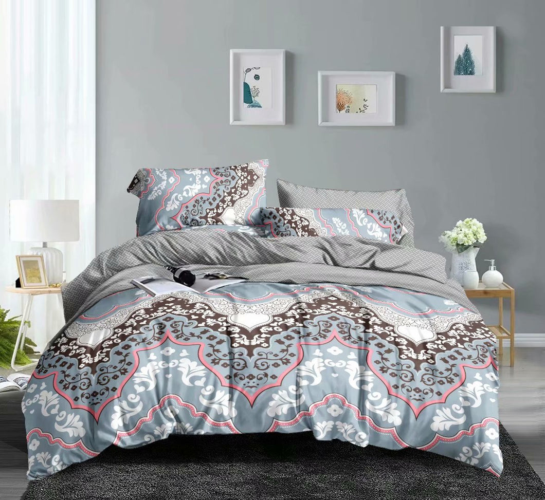 85GSM 100% Microfiber Ultra Soft Duvet Cover Set Floral Pattern F2020103