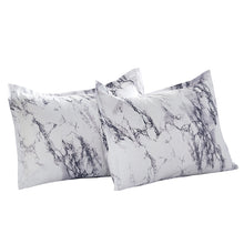 Load image into Gallery viewer, Marble Pattern in Grey Gray Black and White pillowcases
