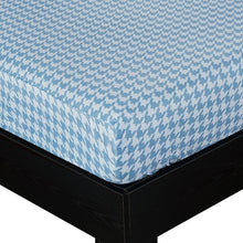 Load image into Gallery viewer, Blue Geometric 100% Polyester Bed Set Twin Size Fitted Sheet
